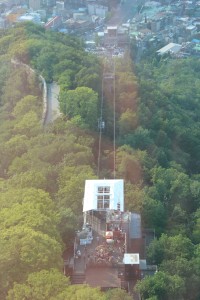 View of Namsan Cable car from n Seoul Tower